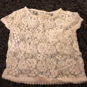 Adorable white lace shirt